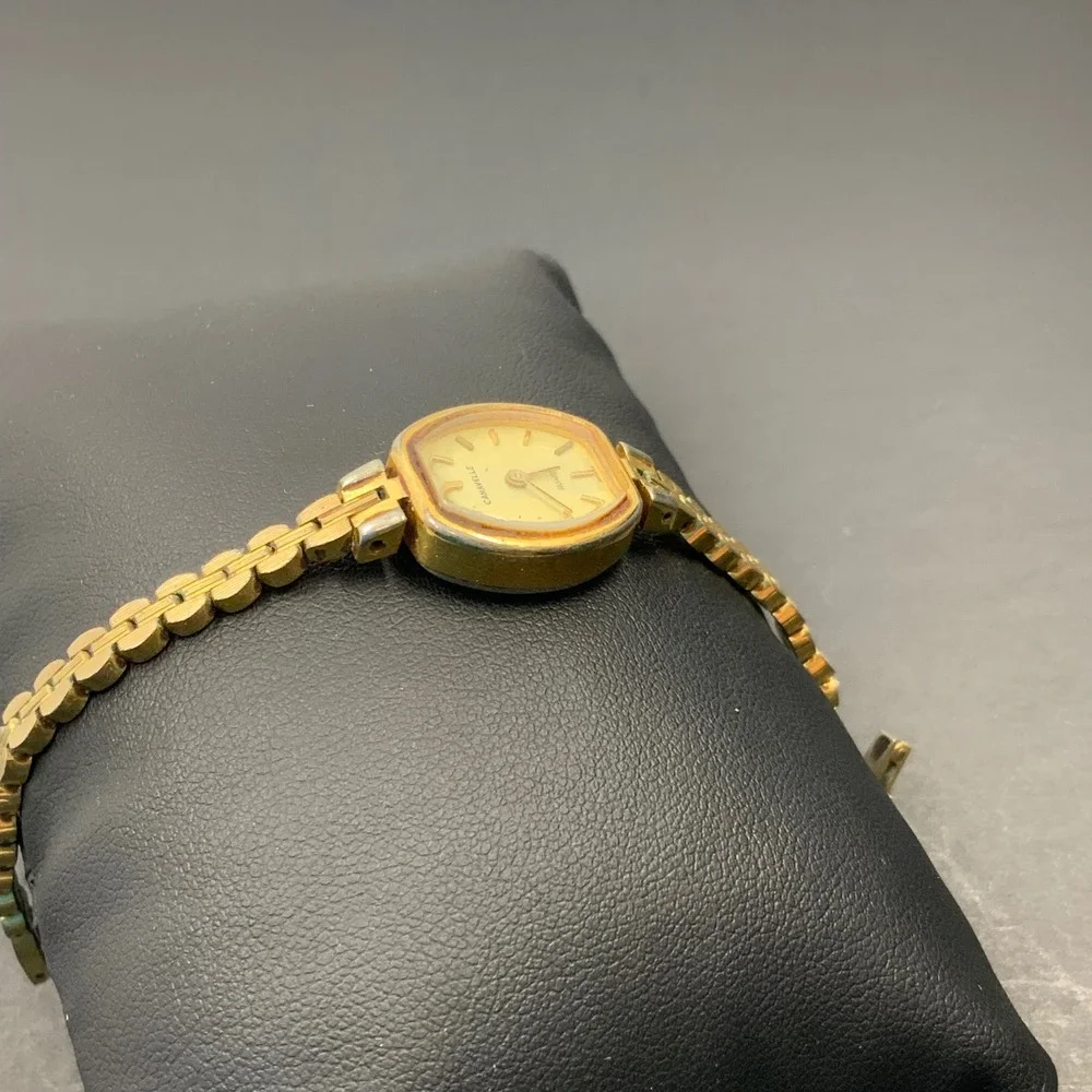 Vintage Caravelle by Bulova Ladies Gold Tone Quartz Watch P3 Swiss Parts Repair